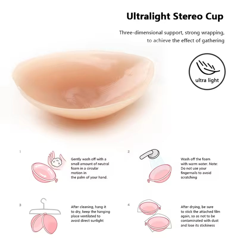 Silicone Adhesive Stick-On Bra