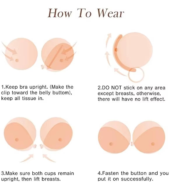 Silicone Adhesive Stick-On Bra